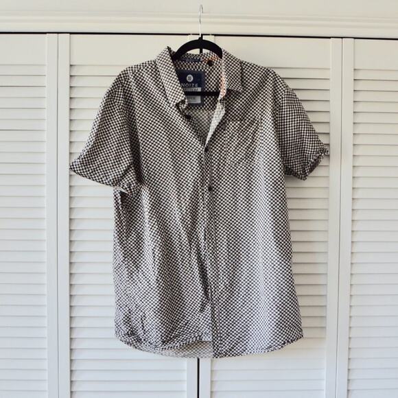 Noise Amsterdam XL White and Black Short Sleeve Button Down Shirt | Size XL - Picture 1 of 6